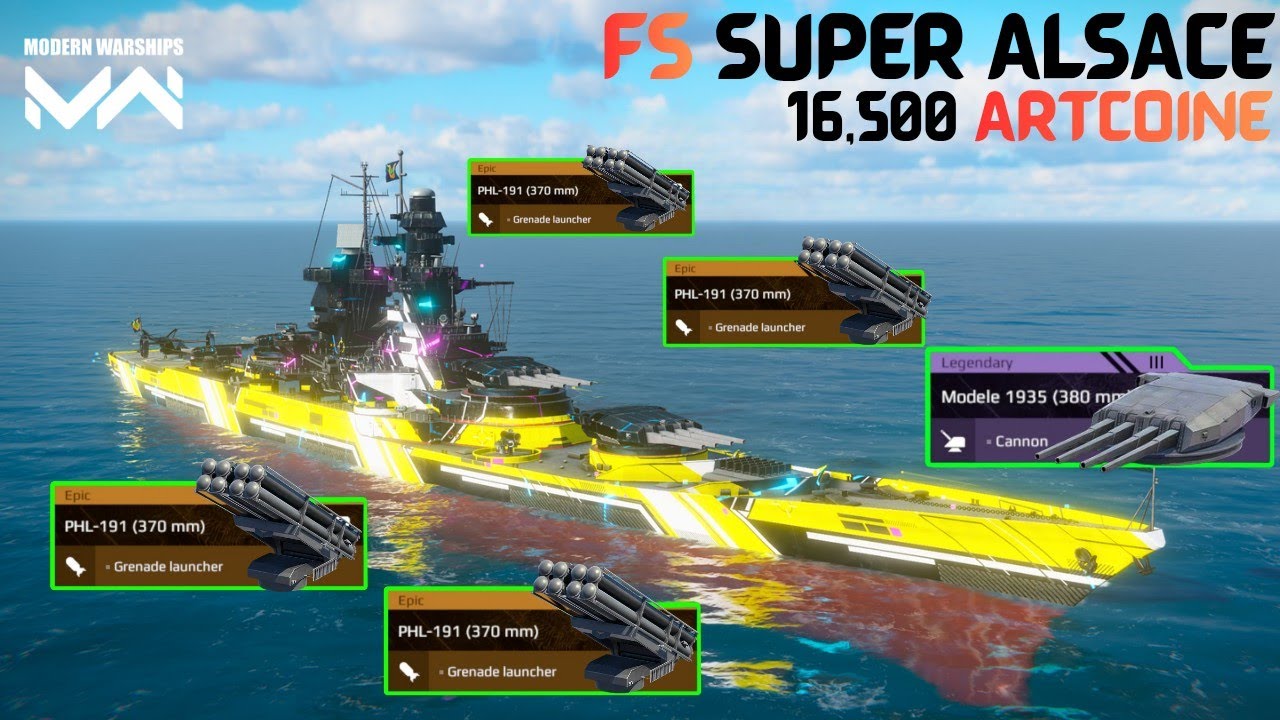 MOST BRUTAL BATTLESHIP 🔥- FS SUPER ALSACE 💥 With 4x- PHL - 191 best GL- MODERN WARSHIPS 