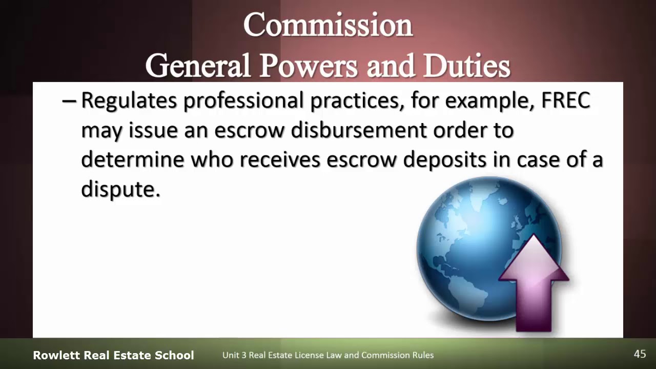 Rowlett Real Estate School - FREC Quasi-Legislative Powers - Florida Real Estate