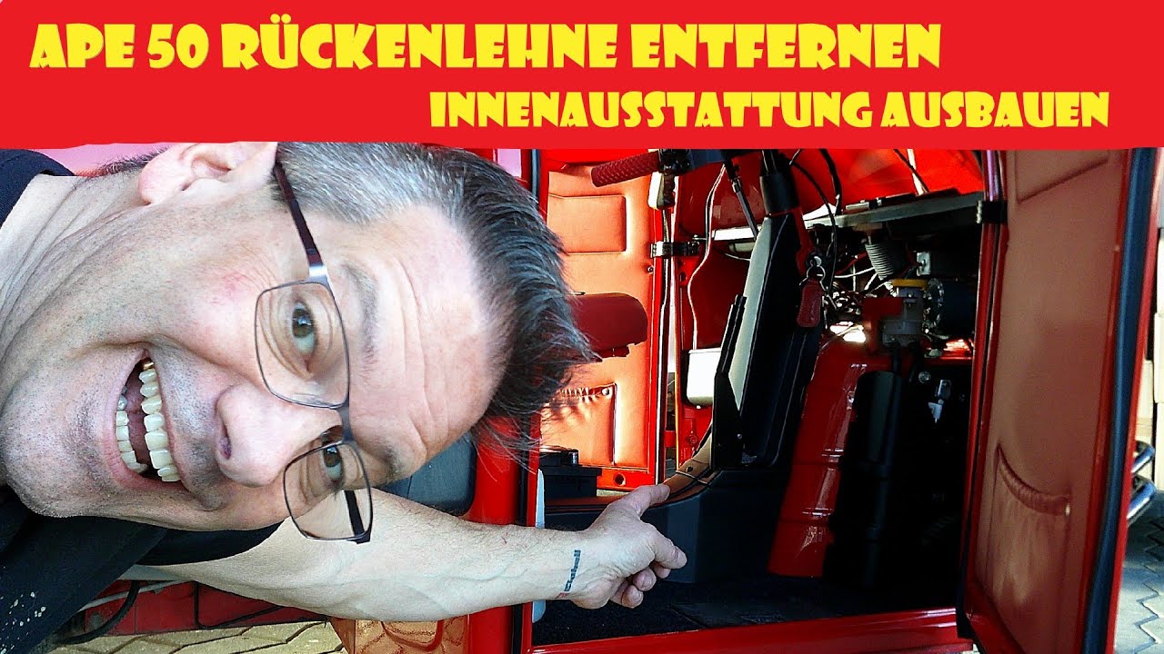 Piaggio Ape 50 Rückenlehne abbauen  #apeharry
