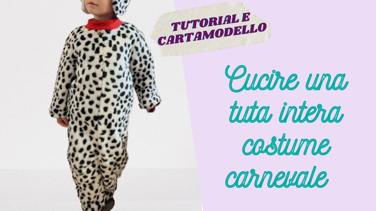 Tuta intera, costume carnevale bambino.Cartamodello e tutorial cucito