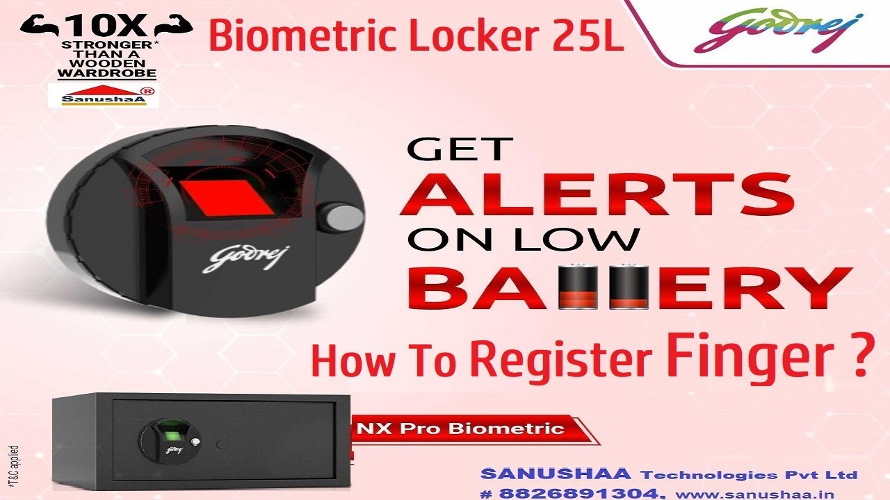 Godrej Fingerprint Locker - How to Register Your Finger | 25 L Biometric Safe Locker I Installation