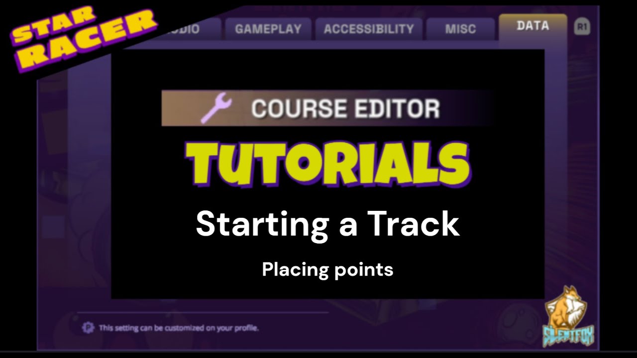 Course Editor Tutorial - Starting a Track design (Star Racer)