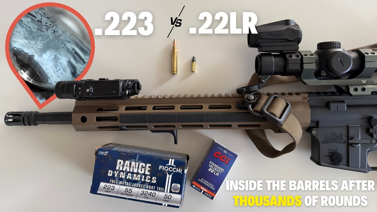Что тысячи патронов делают со стволом: .223 против .22LR (бороскоп)
