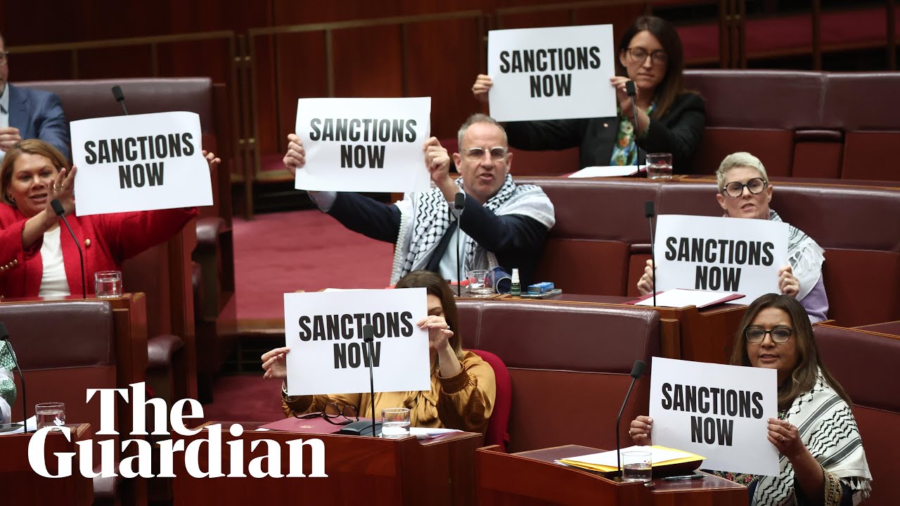 Lidia Thorpe and Greens protest Albanese government’s Gaza response in Senate