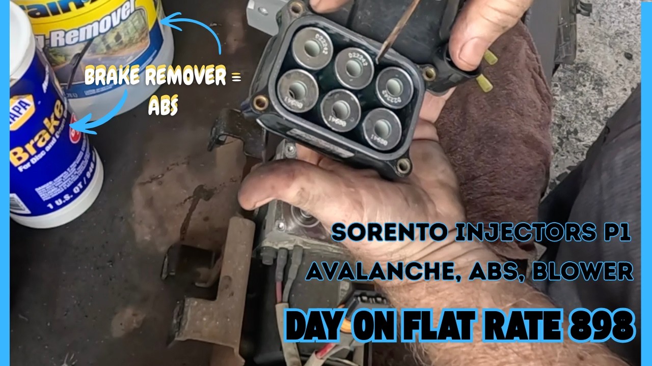 Avalanche, ABS, Blower. Sorento Injectors P1.1. DAY on Flat Rate 898
