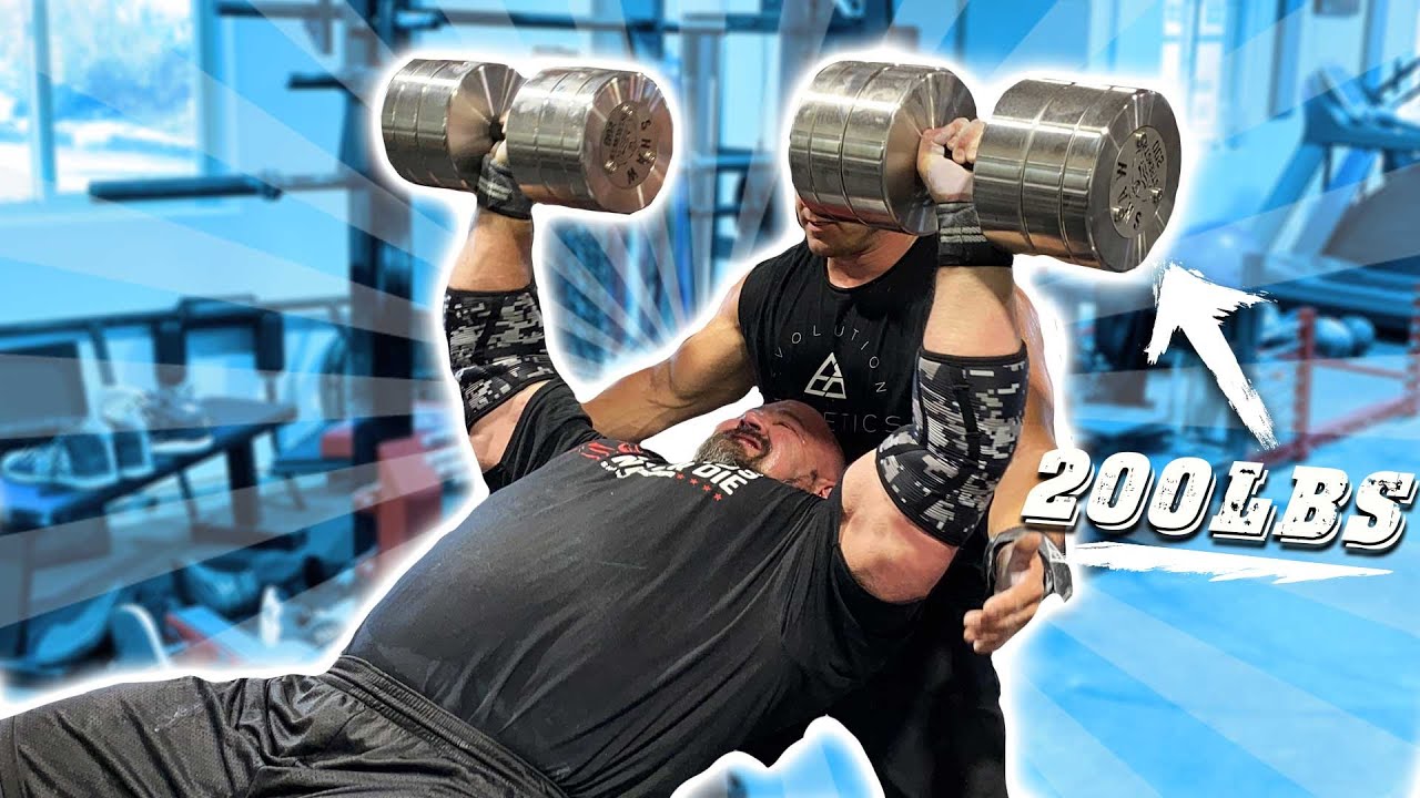 200LB INCLINE DUMBBELL PRESS! | 150LB FAT BELL SHOULDER PRESS!