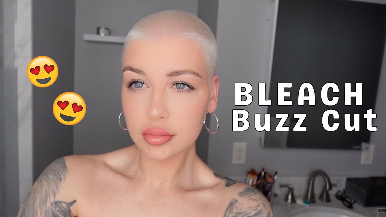 Bleach Blonde Buzz Cut ⭐️ At Home