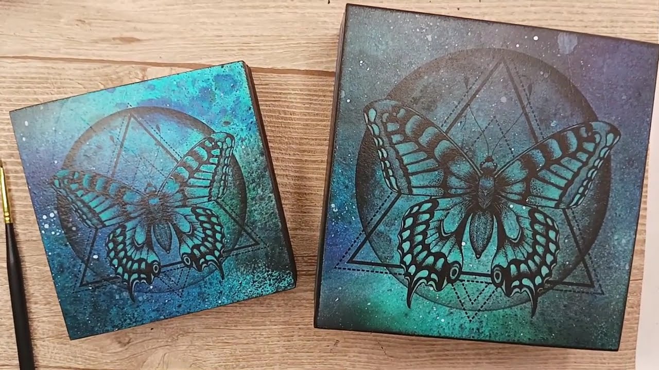 Ezoteryczne skrzynki decoupage - eksperymentalne / esoteric boxes for witches, test/tutorial
