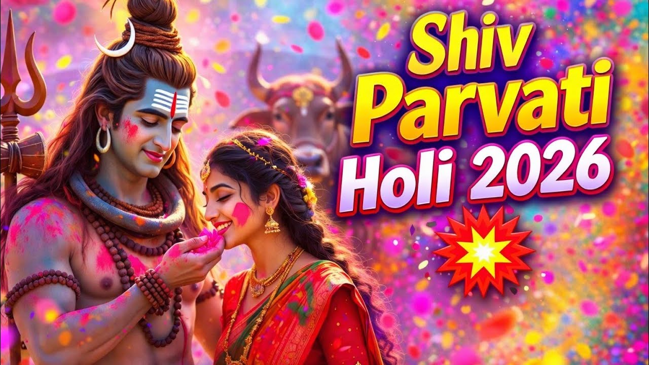 Holi Song 2026 🔥 | Shiv Parvati Ki Divine Holi | Har Har Mahadev (Viral Bhajan) 🔱🌈