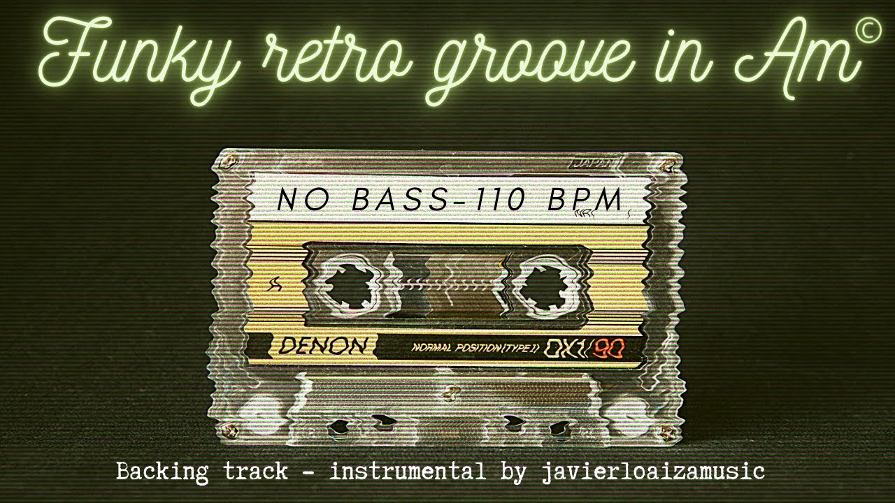 Funky retro groove in Am (NO BASS) | Instrumental | Backing track |