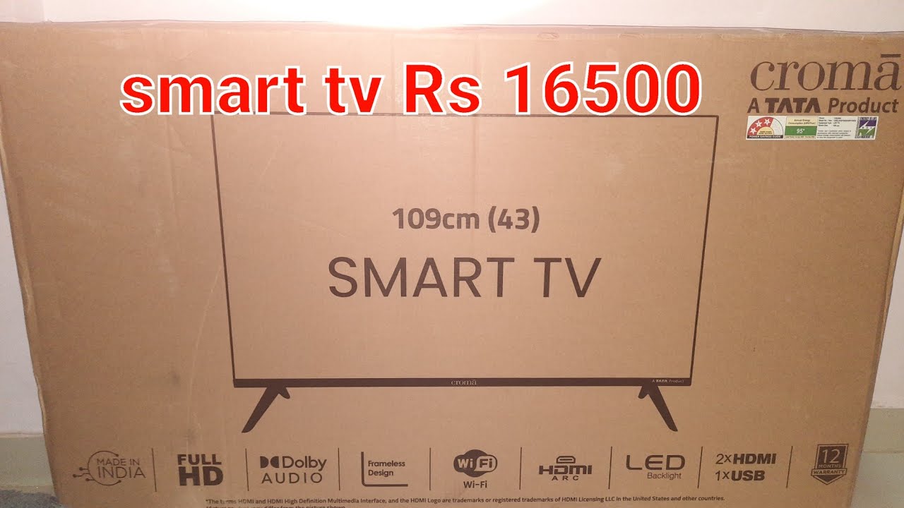 croma 43 inch smart tv unboxing and live testing