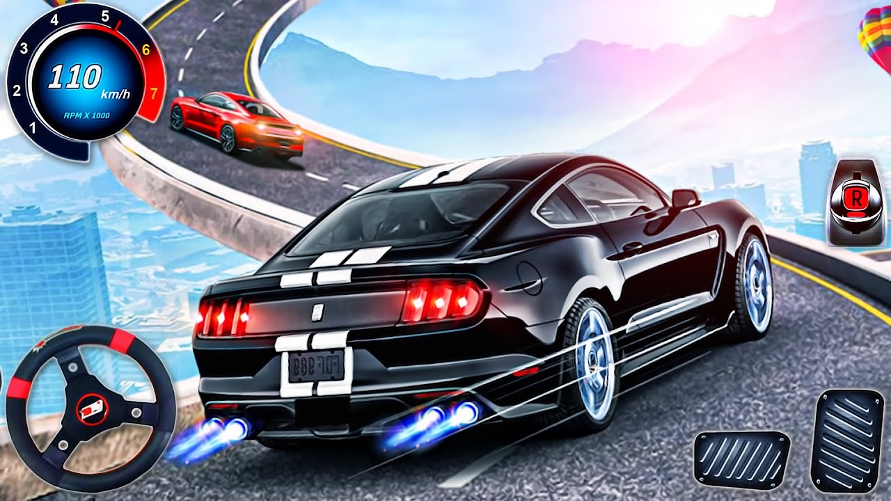 Muscle Car Stunts Racing 2025 - Mega Stunt Ramp Simulator - Android GamePlay #2
