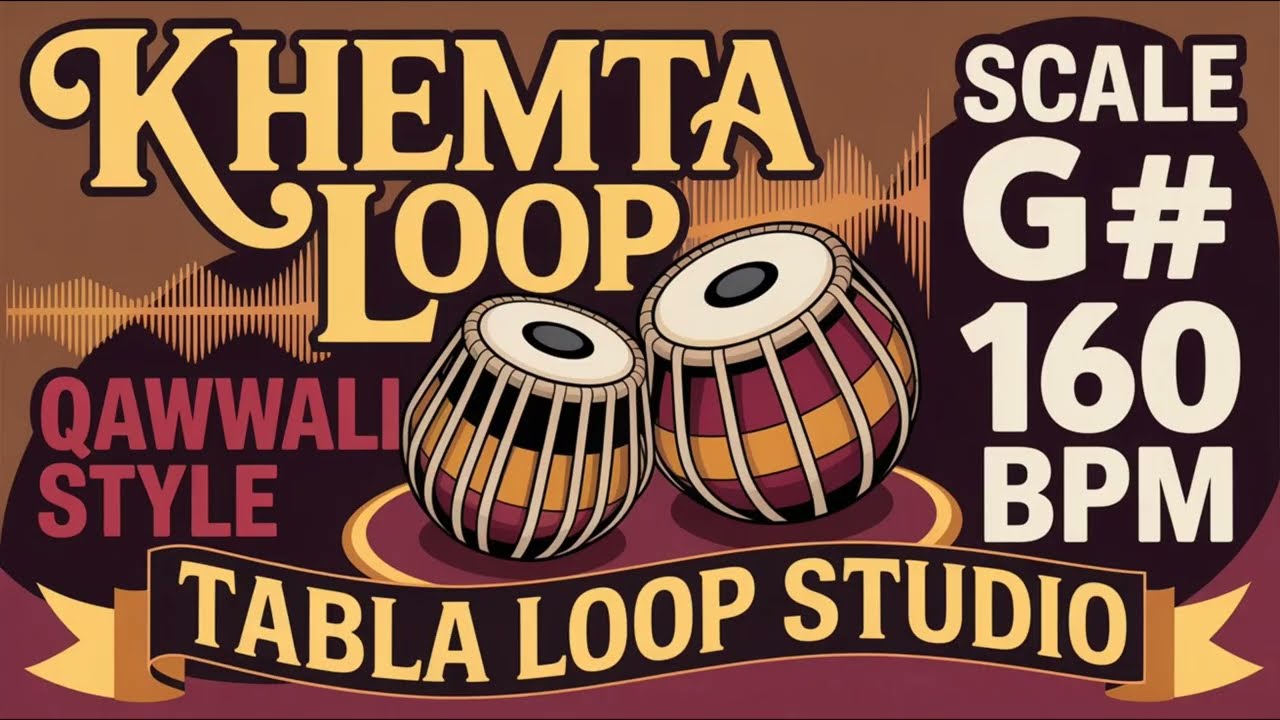 Khemta Loop | 160 BPM | G# Kali 4 | Bhajans, Songs, Qawwalis #rhythm #tablaloopstudio