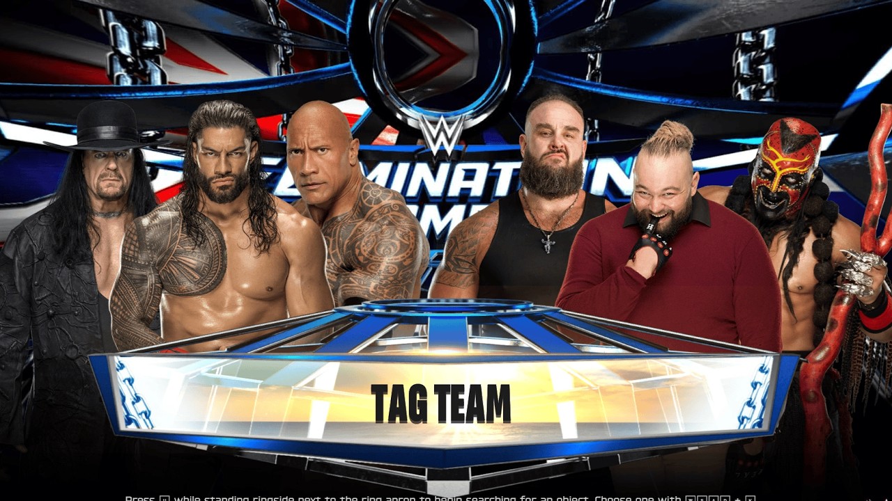 FULL MATCH - THE UNDERTAKER & ROMAN REIGNS & THE ROCK VS BRAUN STROWMAN & BRAY WYATT & BOOGEYMAN