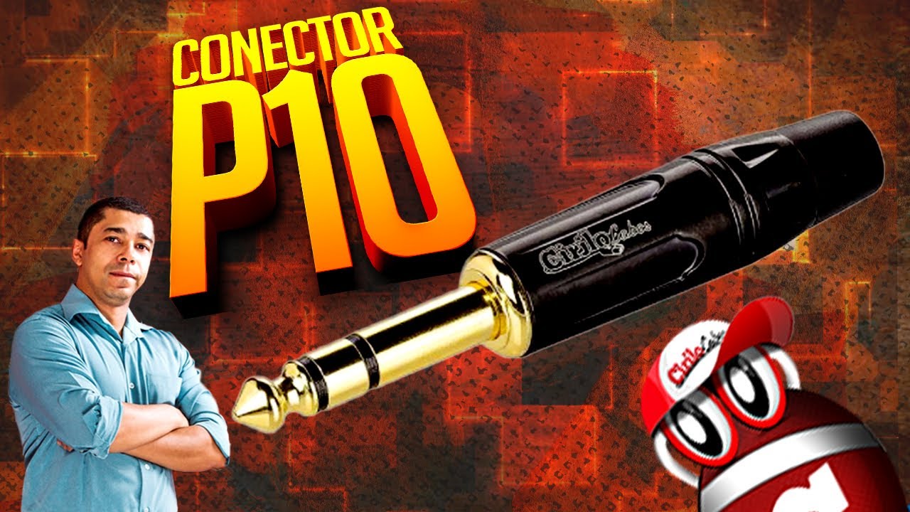 Conector P10 Estéreo Linha Gold | Plug P10 Profissional para Cabo de Microfone