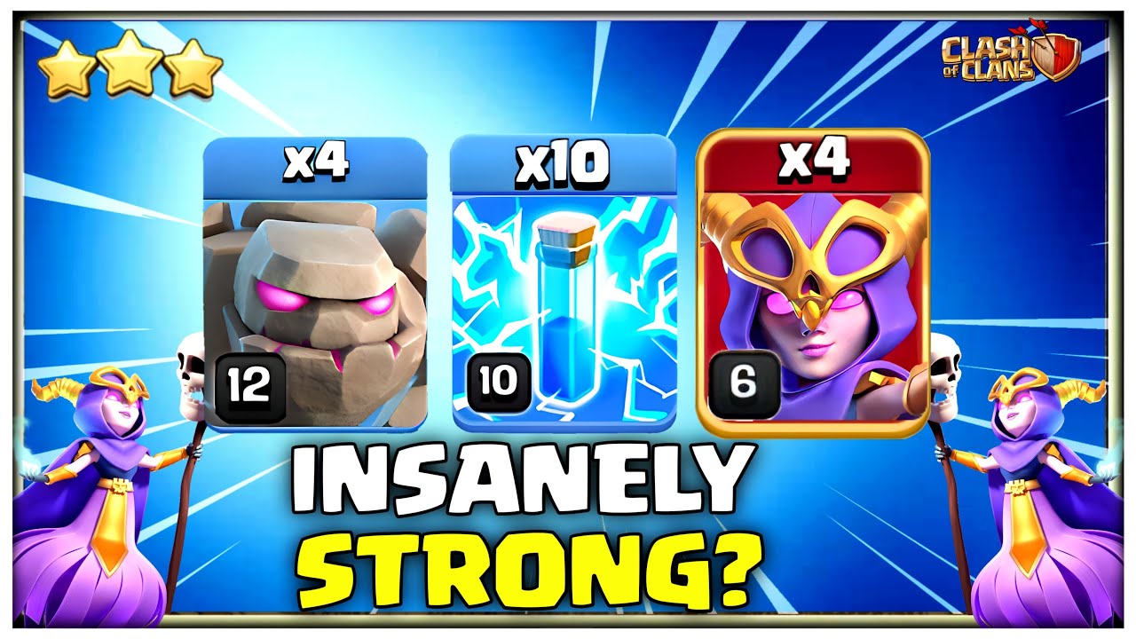 USE TH15 Zap Super Witches in Clan Wars | Best TH15 Strongest Spam Attack - Clash of Clans