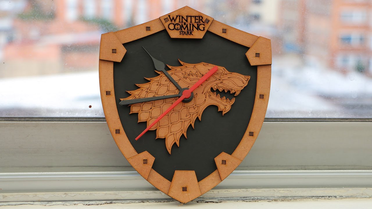 Reloj en madera Juego de tronos para CORTE LASER - Ensamble (parte 2)