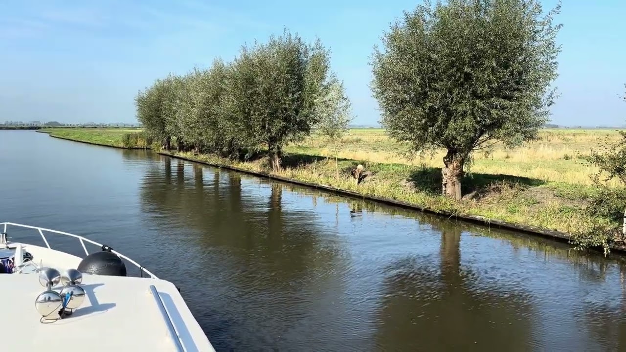 Op de staande mast route tussen Grou en Leeuwarden 