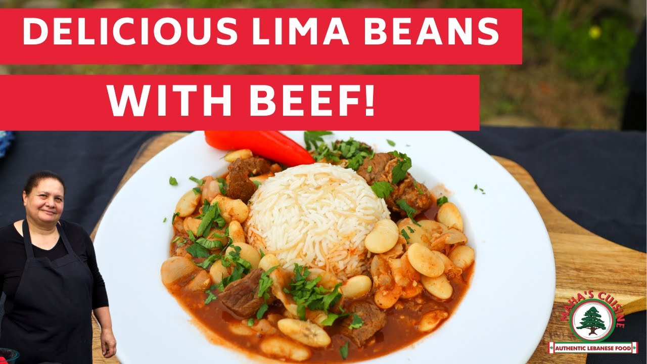 How to make Lebanese beef stew with fasolia (lima beans)