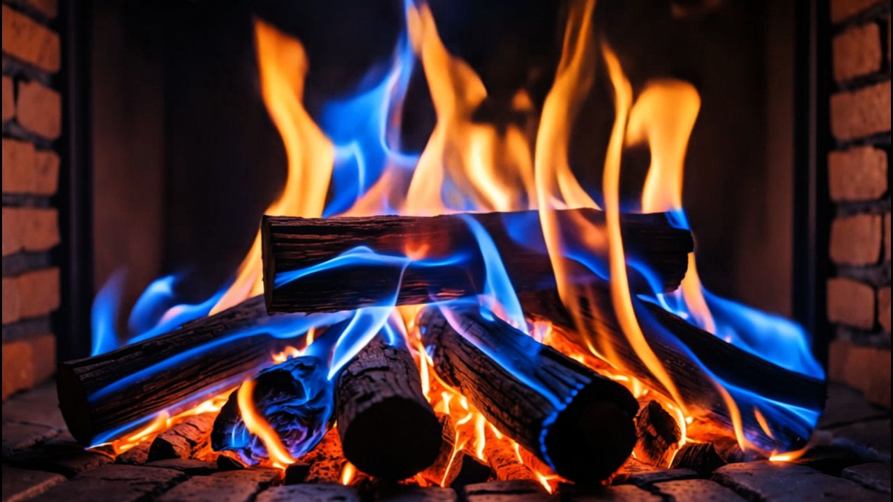 Fireplace 4K Ultra HD | Calm Crackling Flames for Night Relaxation