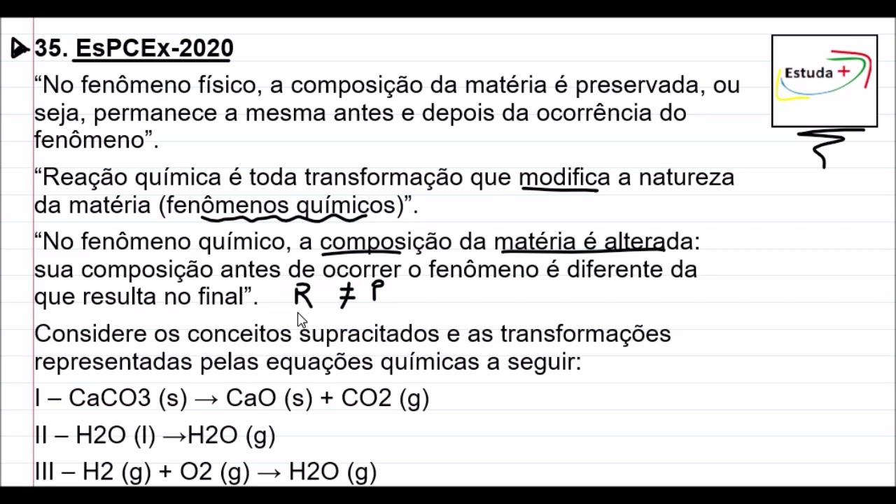 EsPCEx - Fenômenos Físicos e Químicos