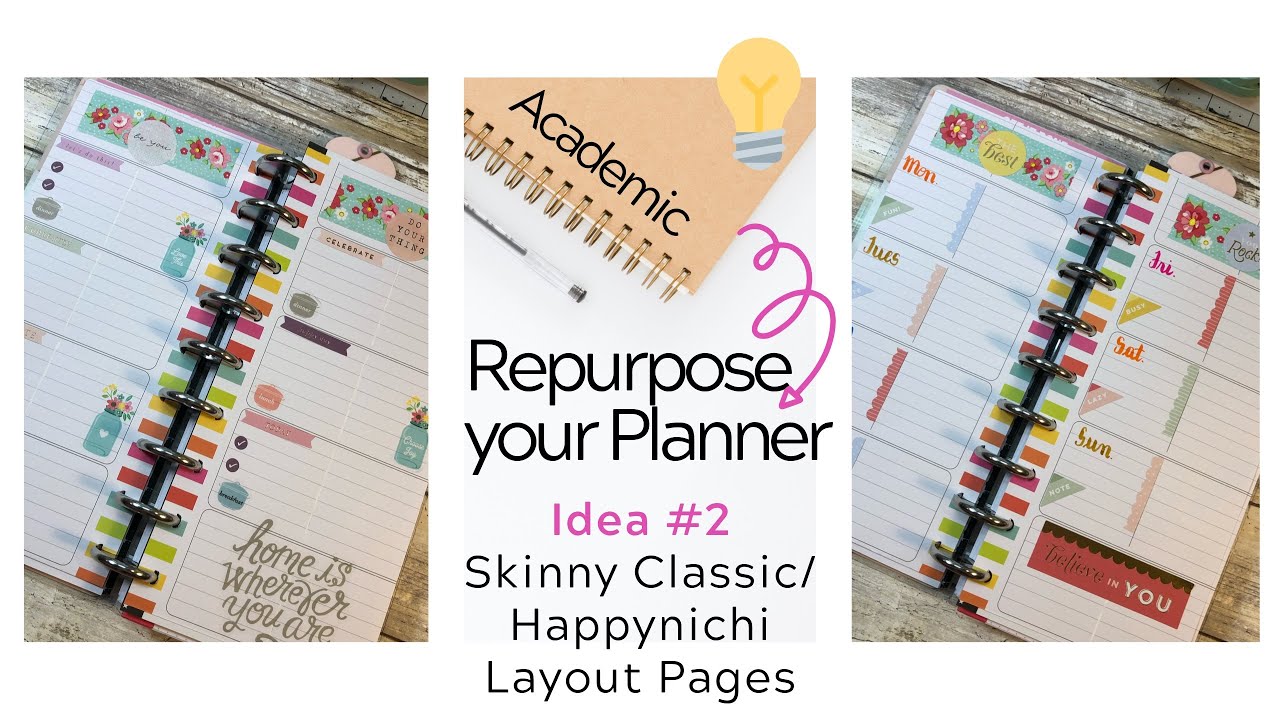 Repurpose your unused Happy Planner - Idea #2 | Skinny Classic Layouts