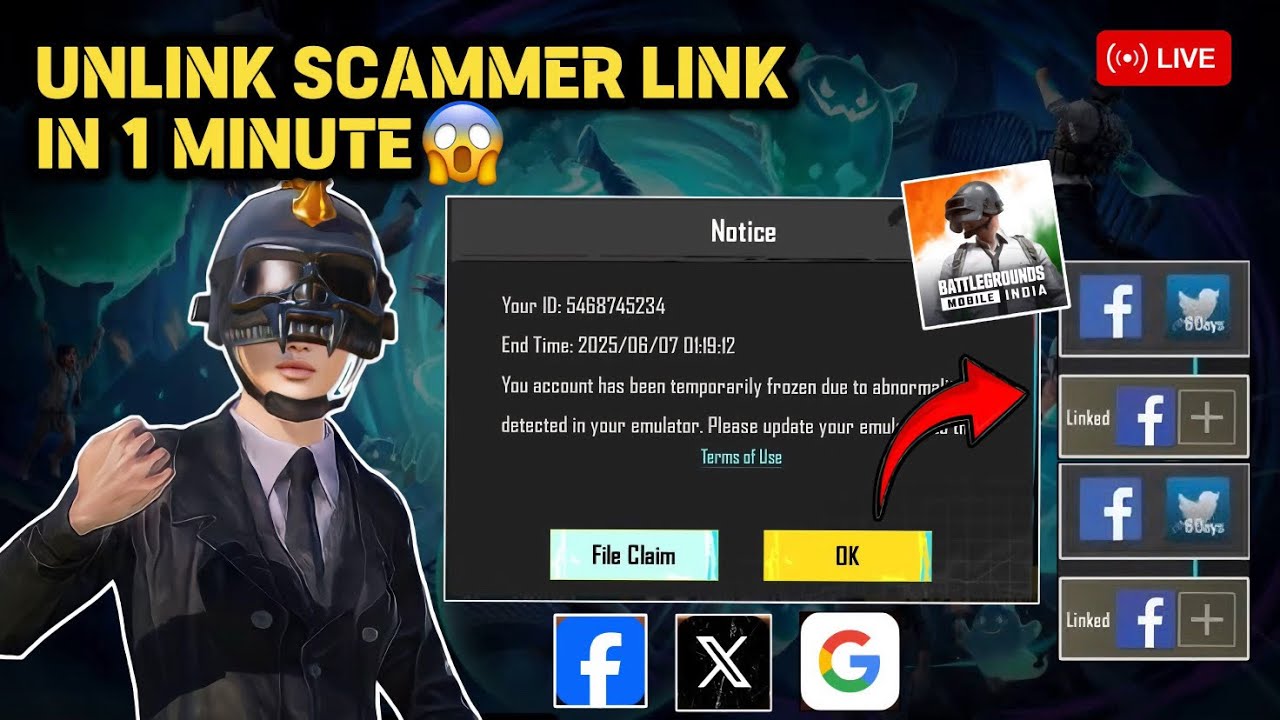 Live Direct 7 day ban trick 🤯 in bgmi step by step full process 100% safe trick 