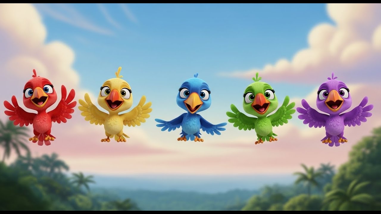Cinco Calaus Pequenos Flap Flap Flap | M&uacute;sica de Aves e Animais para Crian&ccedil;as