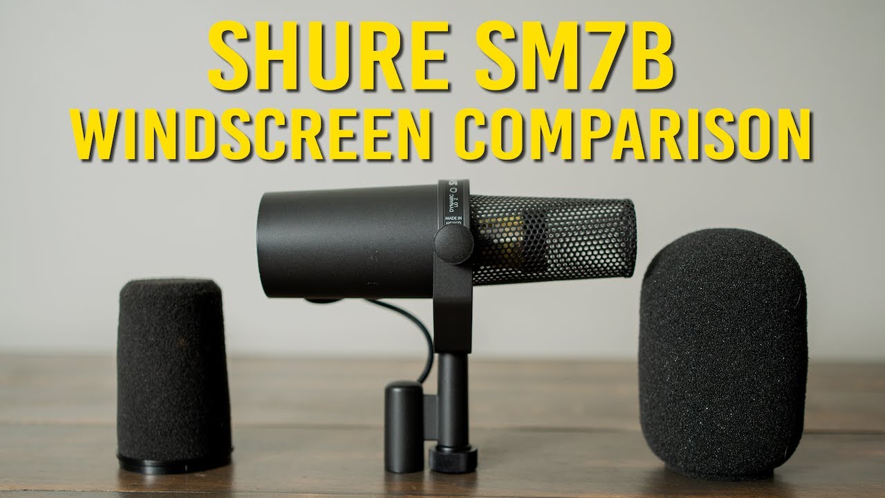 Shure SM7B Windscreen Sound Test Comparison