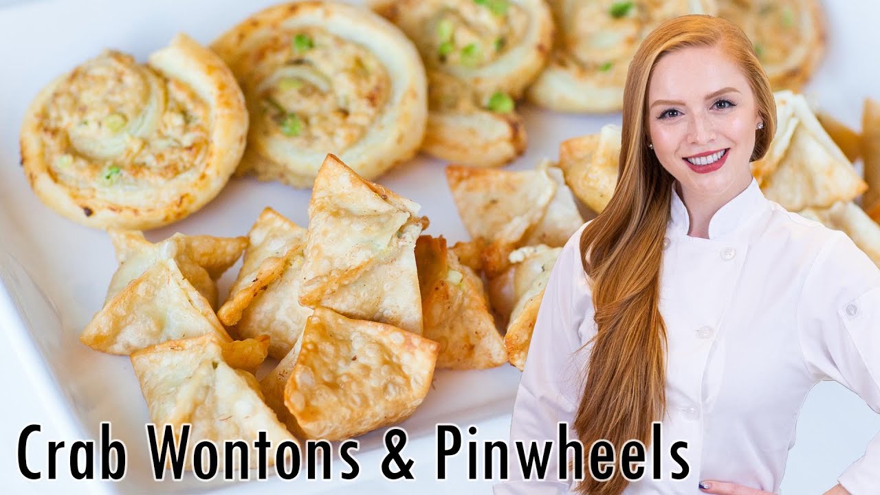 Crab Wontons and Pinwheels - EASY Seafood Appetizer!
