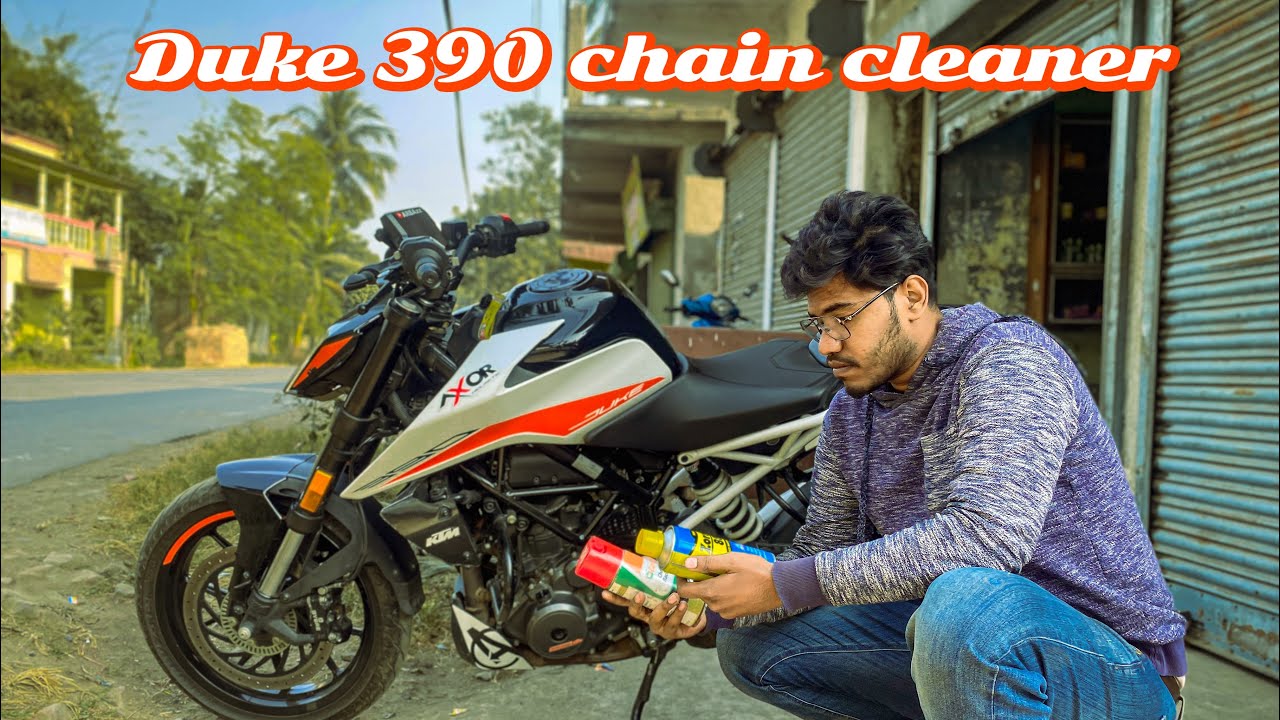 How To Clean & Lube Your Motorcycle chain :ktm duke 390 chain maintenance