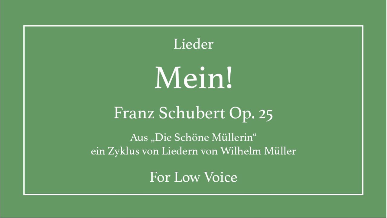 Mein! - Schubert - Low