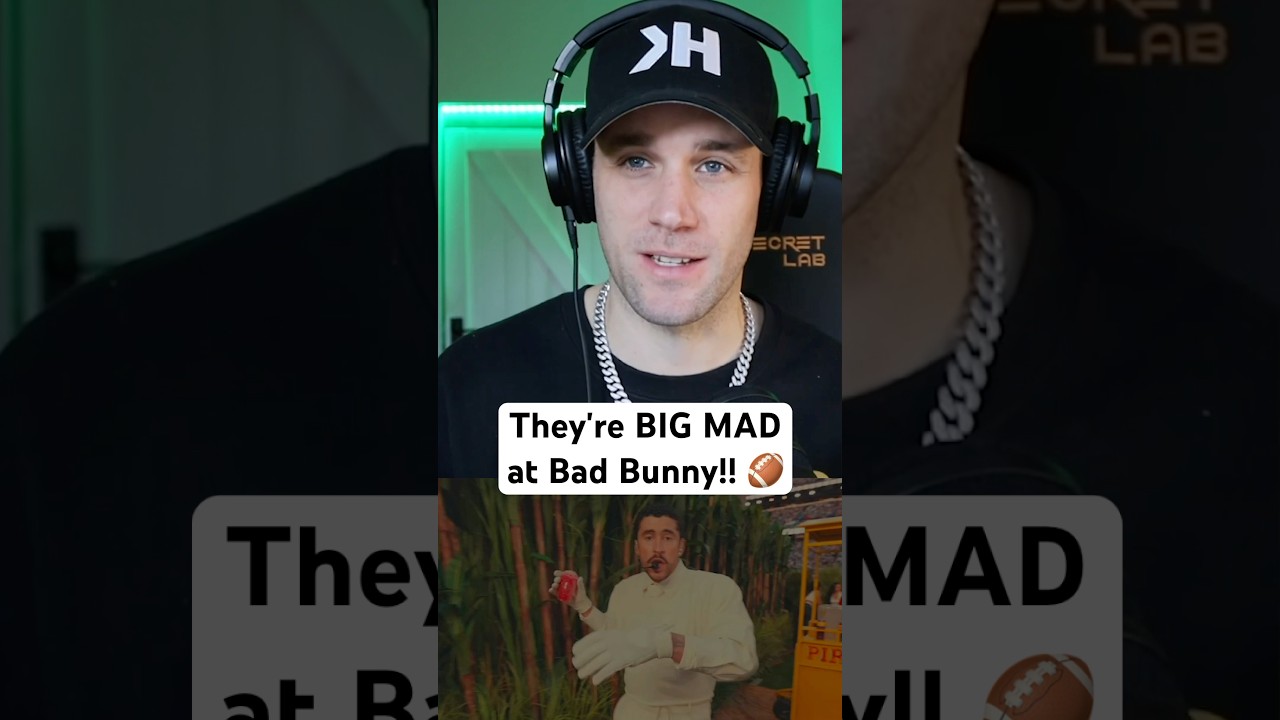 They're BIG MAD at Bad Bunny!! 🏈