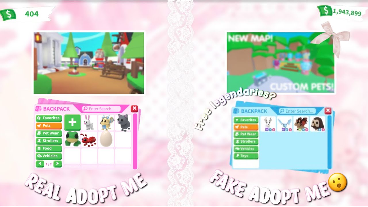 Playing fake adopt me games !! 😯