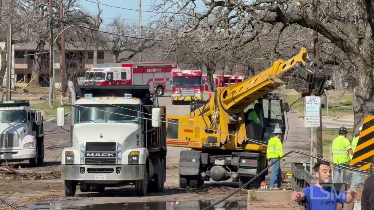 03-04-2025 Irving, TX - Tornado Damage to Trees, Power Poles, Homes, Apartments and Cars