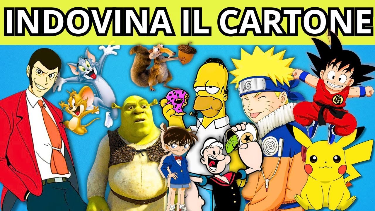 🟡 INDOVINA 100 CARTONI DALLE EMOJI 🎬🍿 Solo 1 su 10 le indovinano tutte