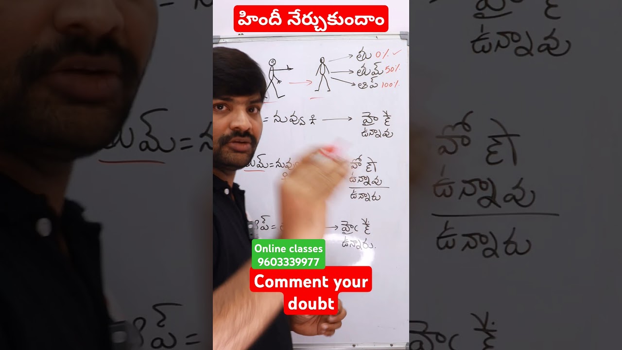 learn hindi | spoken Hindi in Telugu| hindi full course| VRR tutorials | pronouns in hindi | grammar