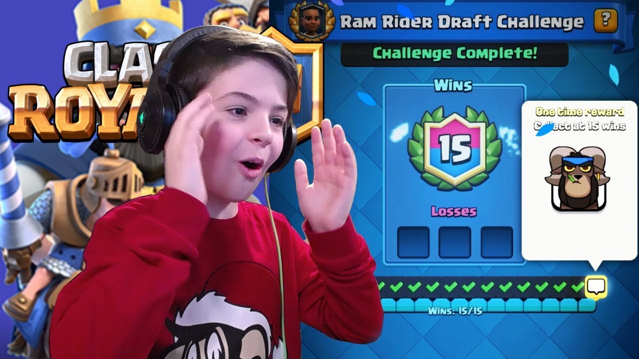 RAM RIDER DRAFT CHALLENGE COMPLETE! - Clash Royale