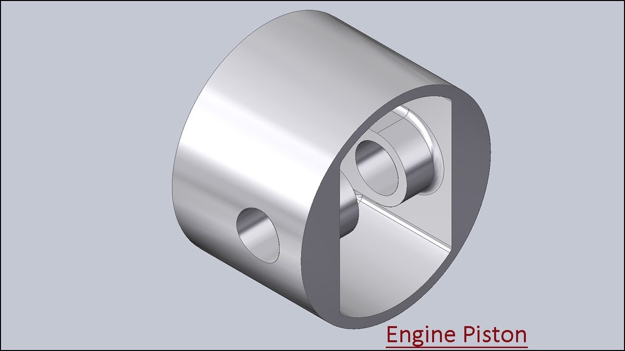 Engine Piston (Solid Edge Tutorial)