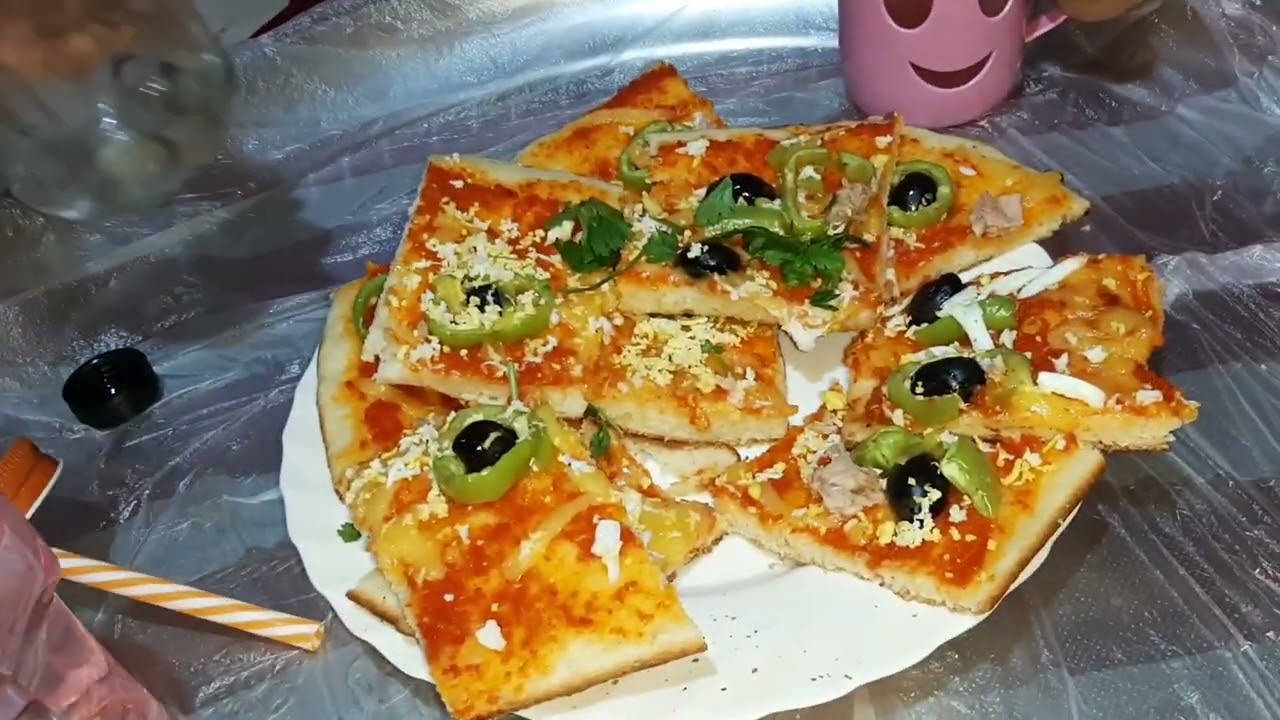 روتين مساء : بيتزا كاري معشوقة الجزائرين 🇩🇿 🍕 مع طريقة صنع ريدو كوزينة بقماش الكنيش🥰🥰......