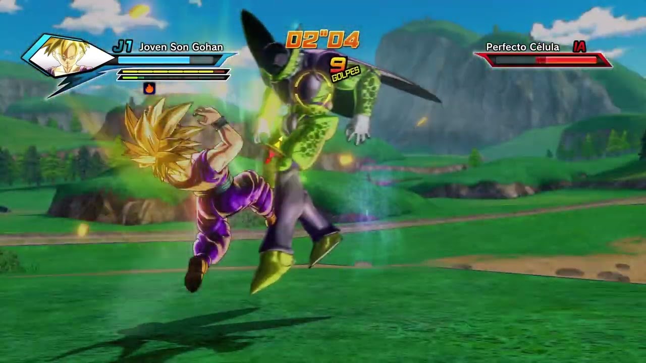 DRAGON BALL XENOVERSE joven son gohan vs cell perfecto