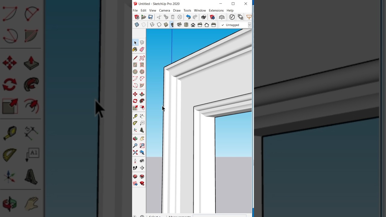 ✅One Click Door Frame Moulding In SketchUp #shorts #sketchup #3dmodeling #cad #3d #designgorhythm