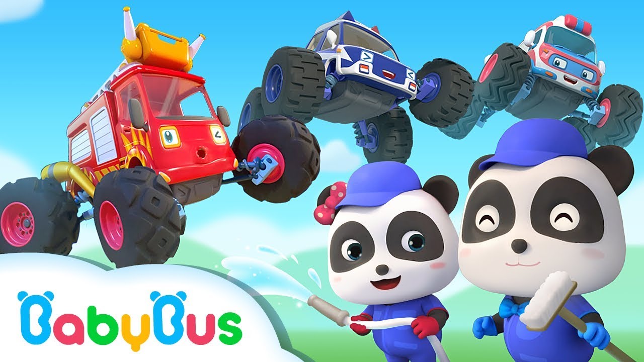 Monster Cars Got Injured | Little Panda Car Mechanic | Super Rescue Team | BabyBus Songs & Cartoon