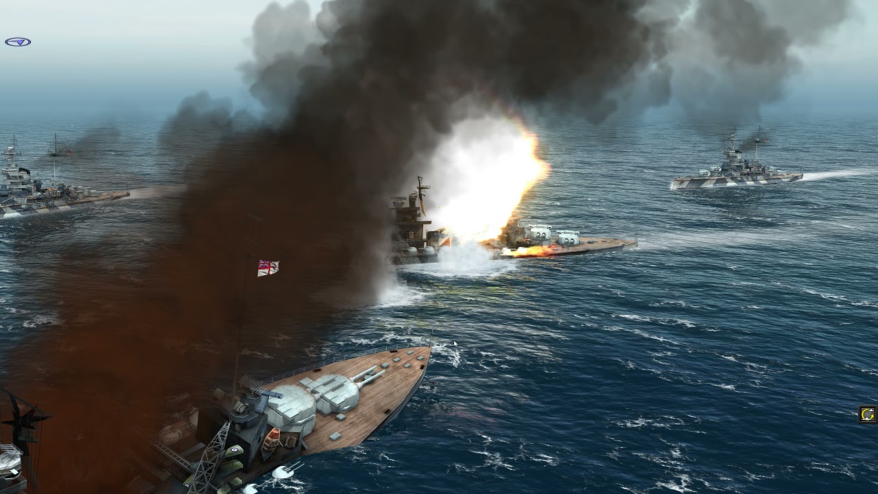 2 German Battleships Vs 4 British Battleships | Atlantic Fleet
