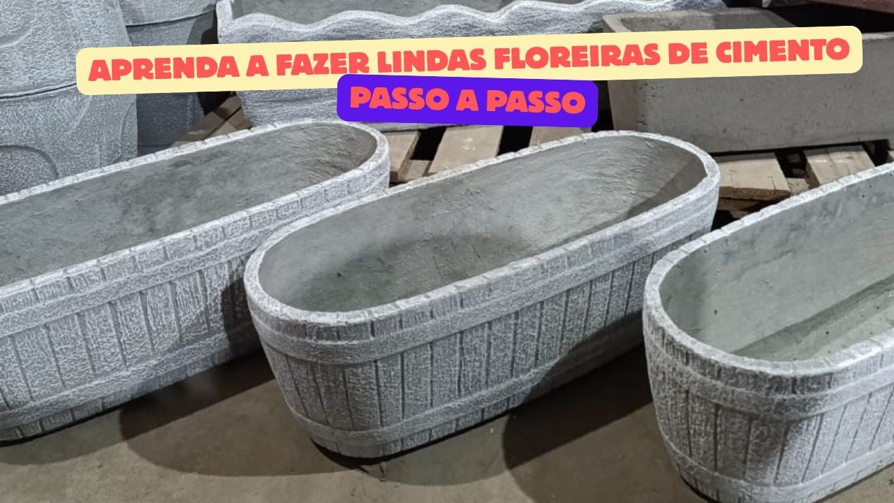 Como Fazer Floreira de Cimento | Linda, Barata e Fácil de Fazer! 💐