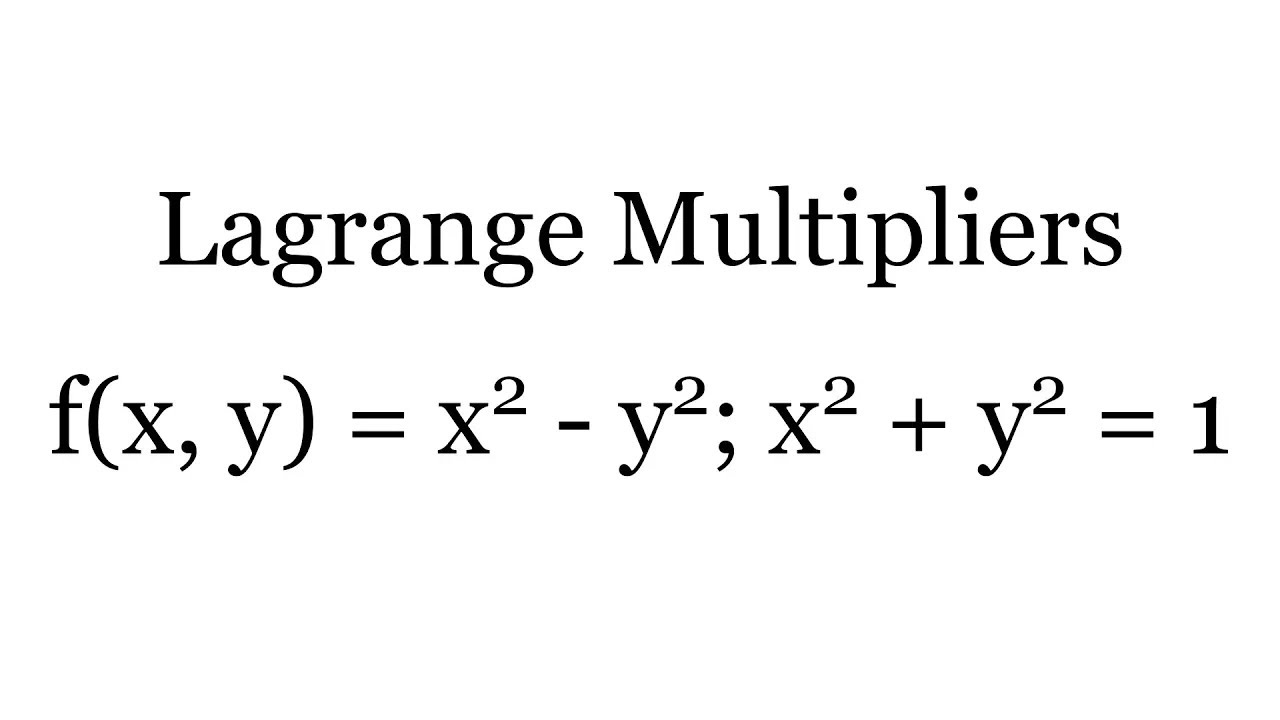 14.8 Lagrange multipliers to find extreme values | Multivariable Calculus [REUPLOAD]