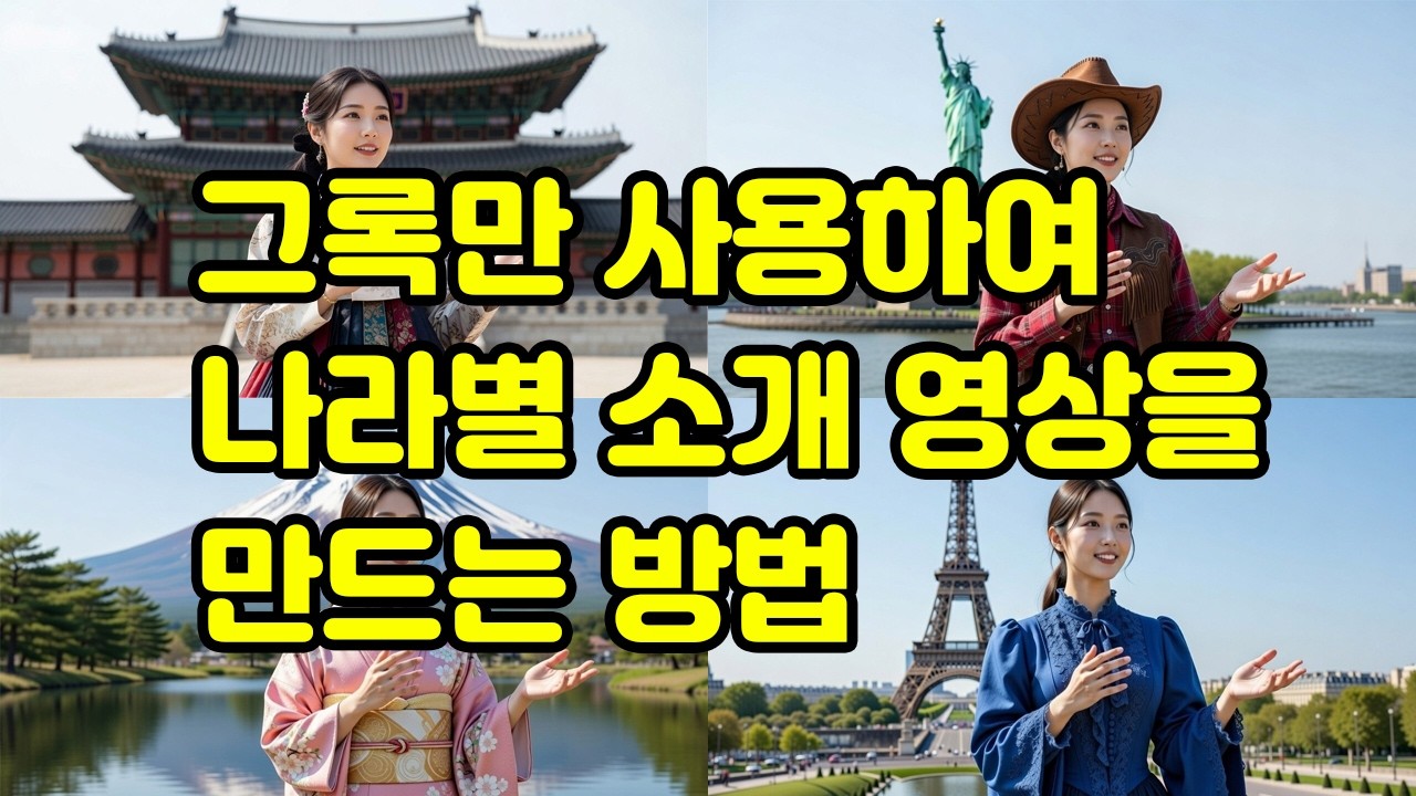 [ AI ] 그록만 사용하여 나라별 소개 영상을 만드는 방법