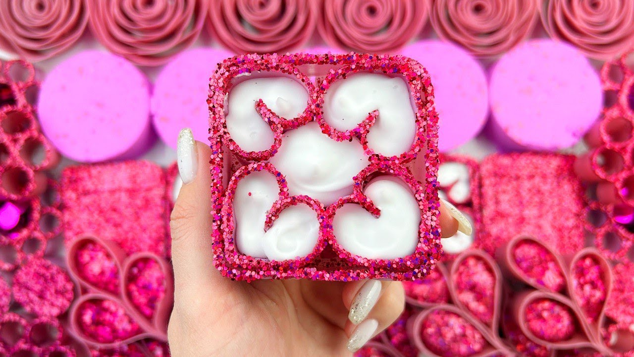 Compilation set★ASMR SOAP★Crushing soap★Cutting soap cubes★FOAM&GLITTER&STARCH★
