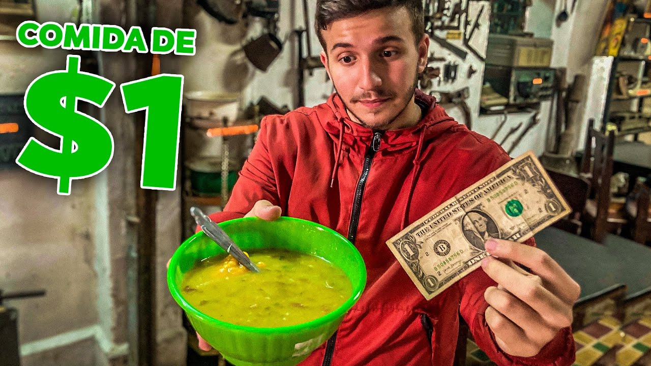Probando COMIDA DE $1 en VENEZUELA 💸  ¿Realmente sabe bien?