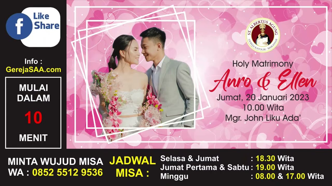 MISA PERNIKAHAN ANRO & ELLEN DI MAKASSAR